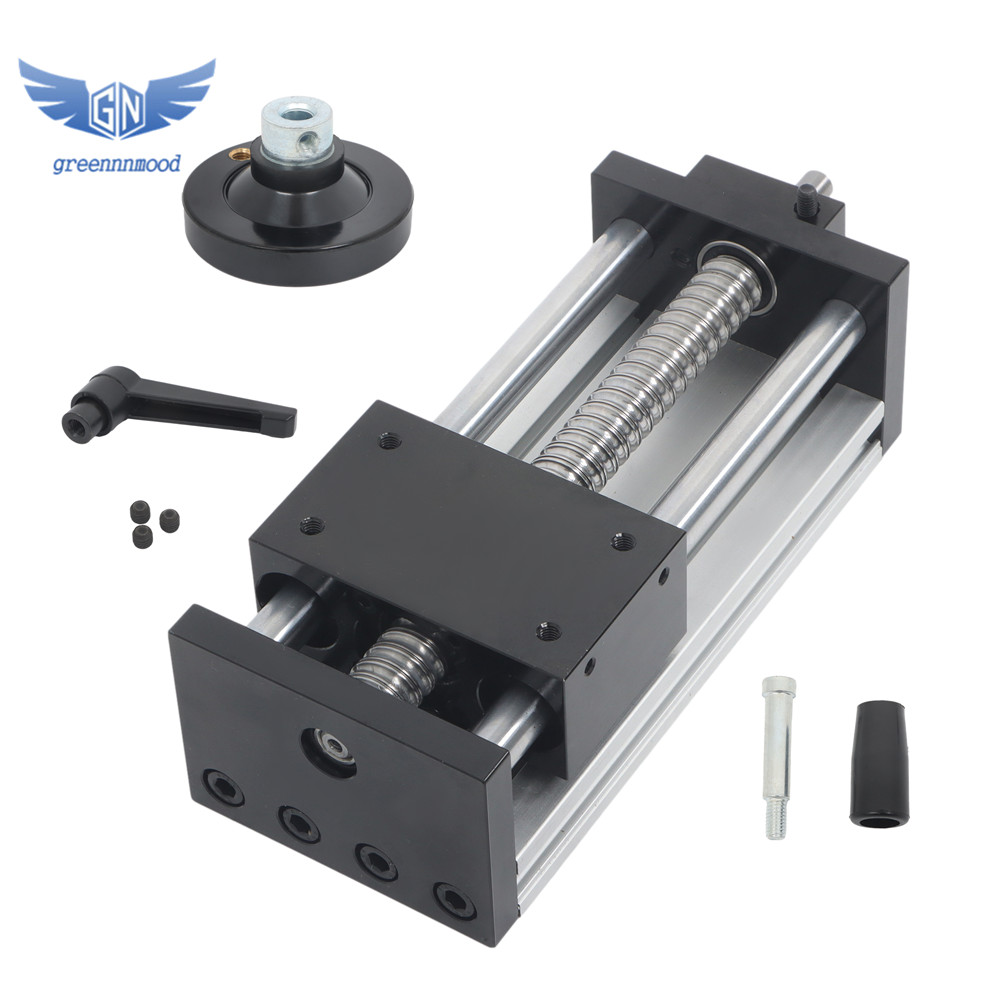 100mm Dual Optical Axis Manual Sliding Table Ballscrew SFU1605 Linear Guides