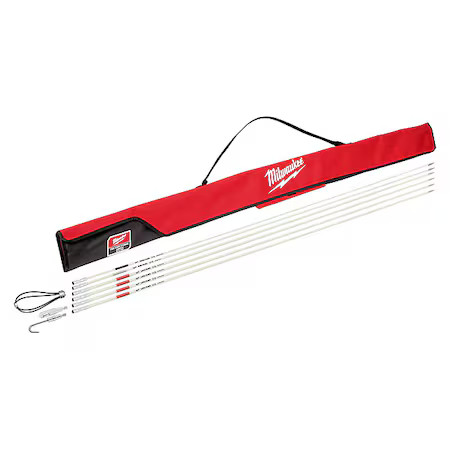 Milwaukee Tool 48-22-4155 Rod Set, Bullet Nose, 5Ft L, 5/16"Dia, 6 Rod