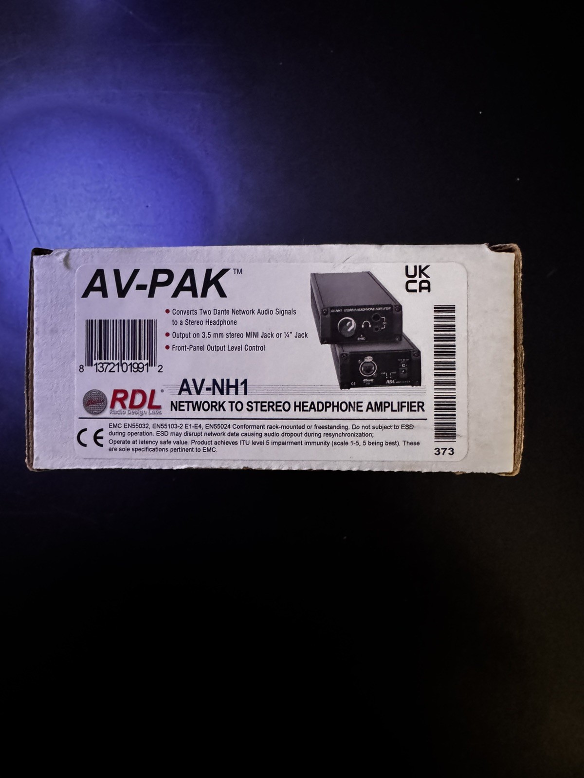 RDL AV-NH1 Network to Stereo Headphone Amplifier AV