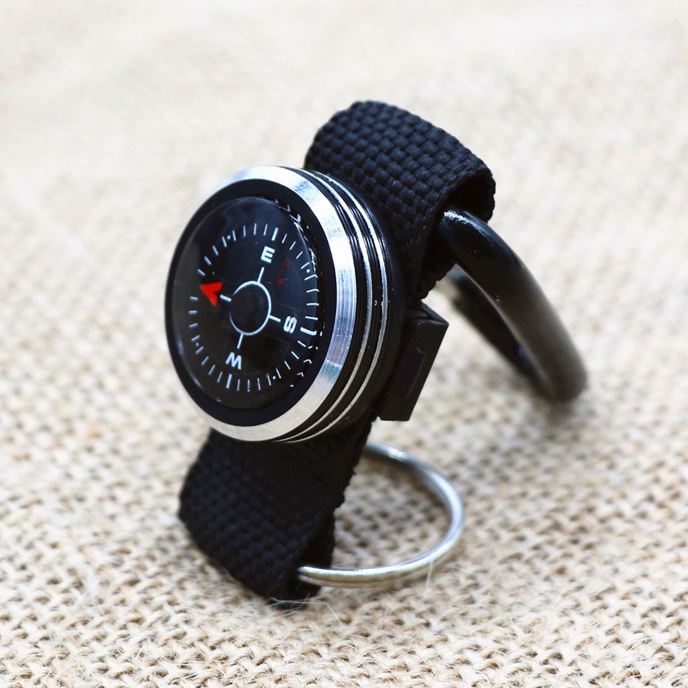 Mini Watch Strap Button Compass for Outdoor Hiking Camping Accessories Tool