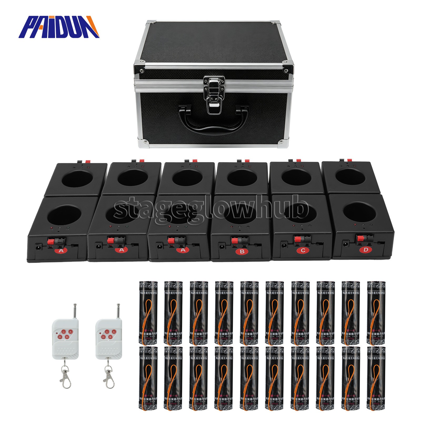 PAIDUN 12Pack Mini Spark Machine Fountain Firework Effect Base Party Show Event