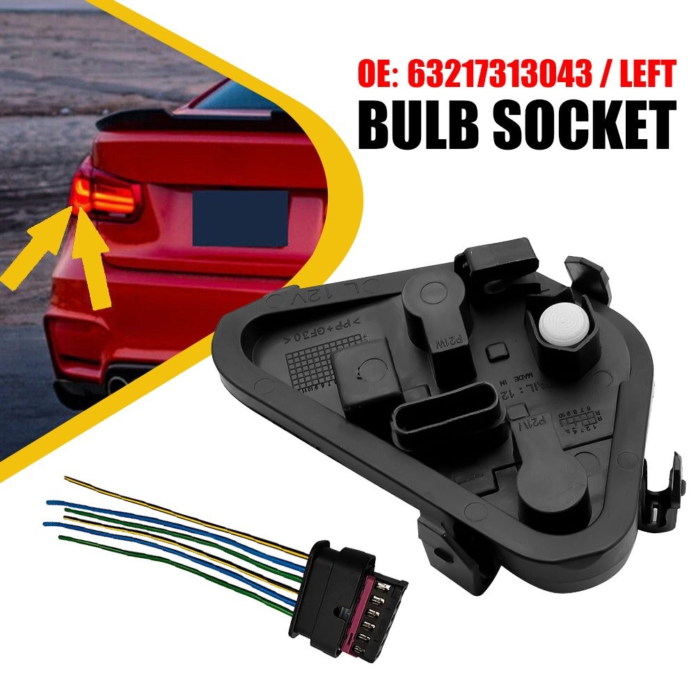 For BMW 320i 328I Tail Light Lamp Rear Panel Left Bulb Socket 63217313043 NEW