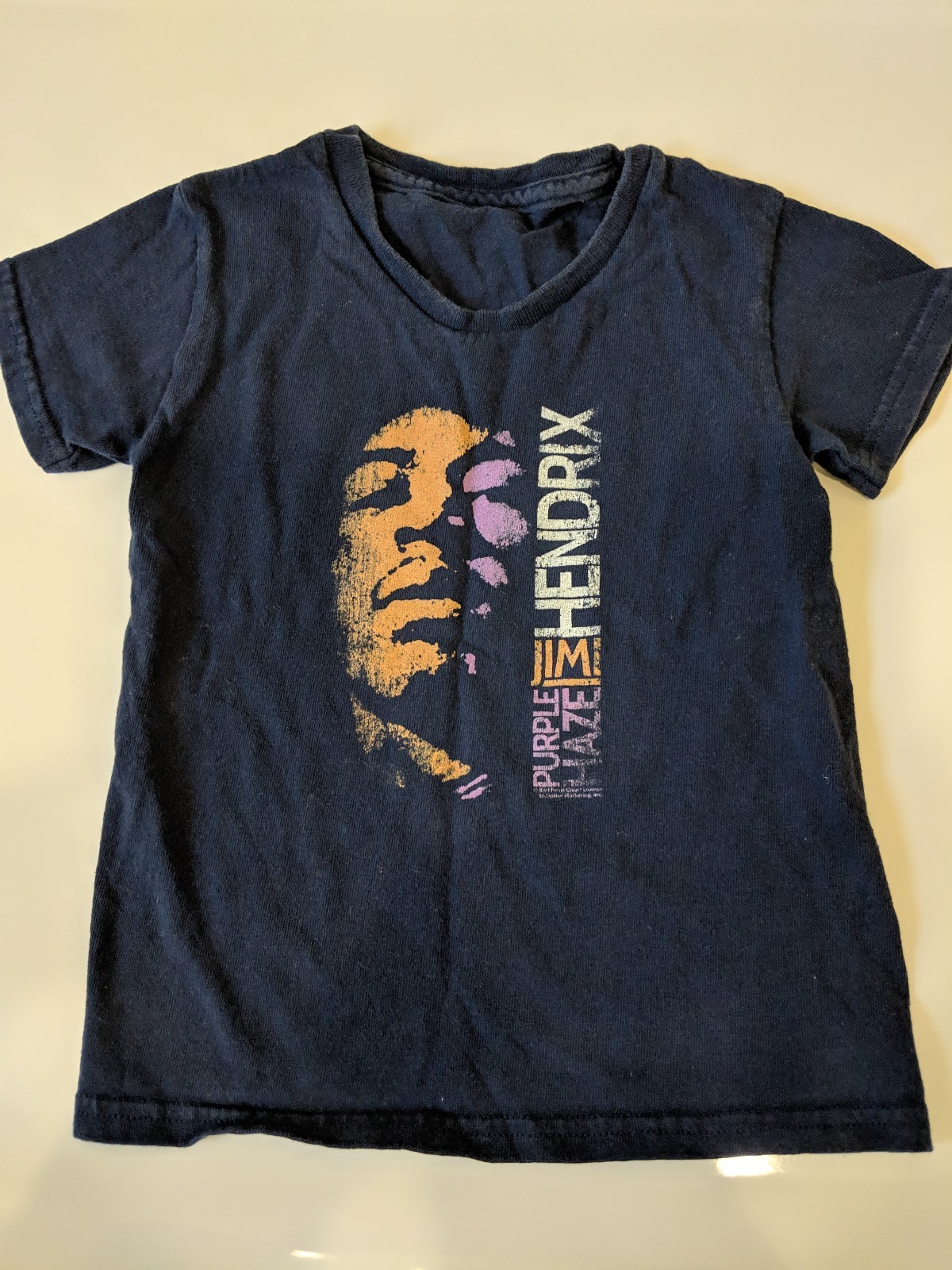 Size 4 4T Jimi Hendrix Purple Haze Tee Shirt Top Blue