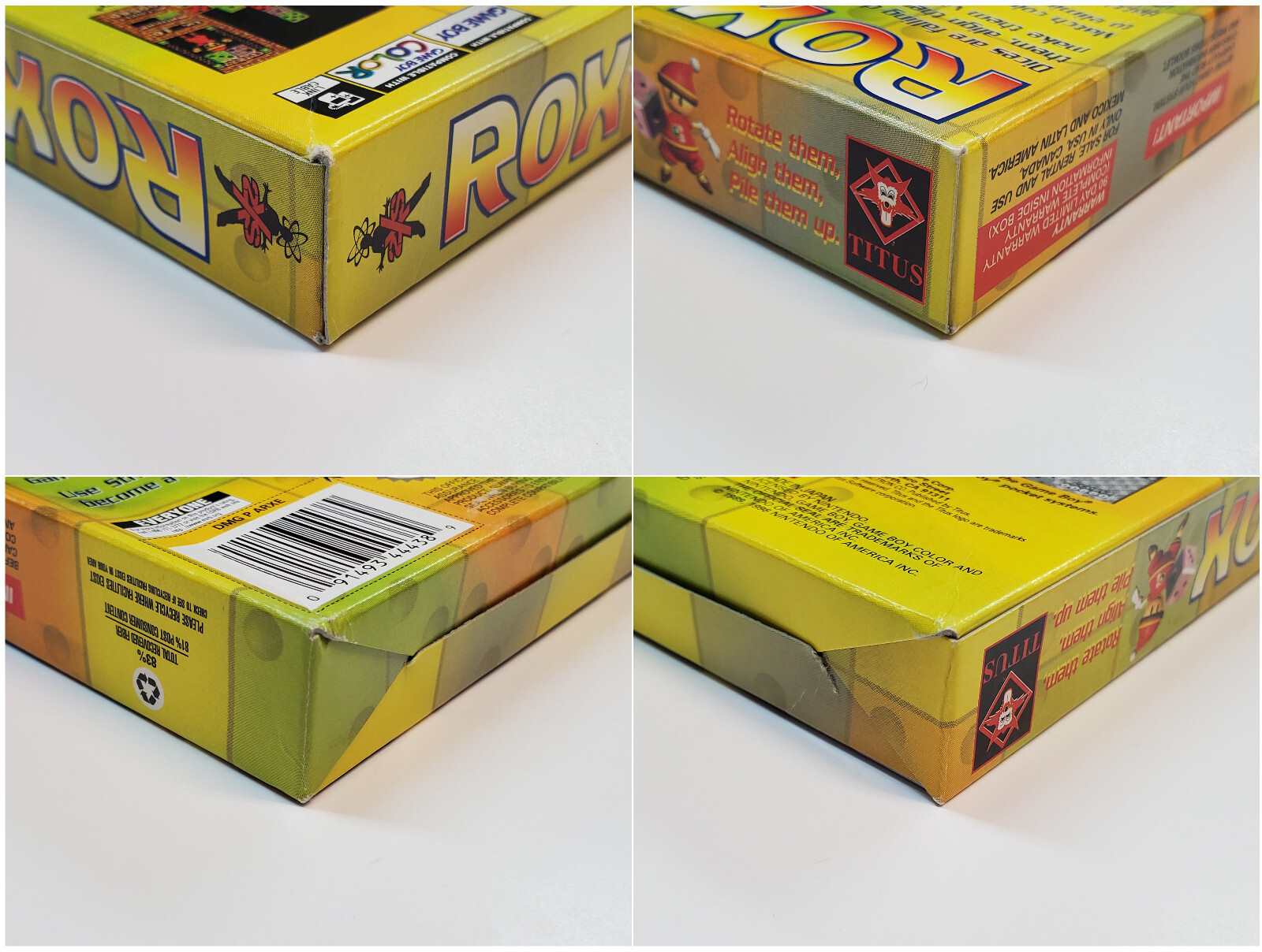 Rox Authentic Nintendo Game Boy Color Box & Manual *