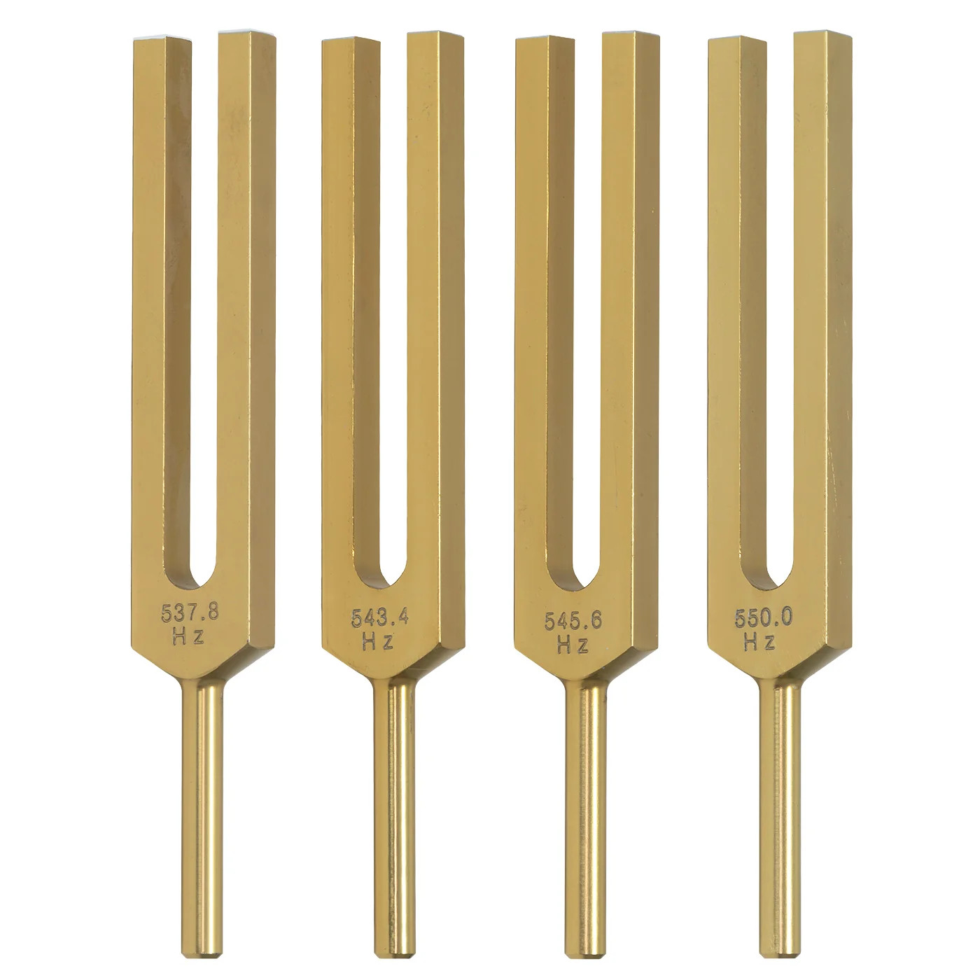 DNA Nucleotides Tuning Fork Set - 4 Tuning Forks with Velvet Pouch