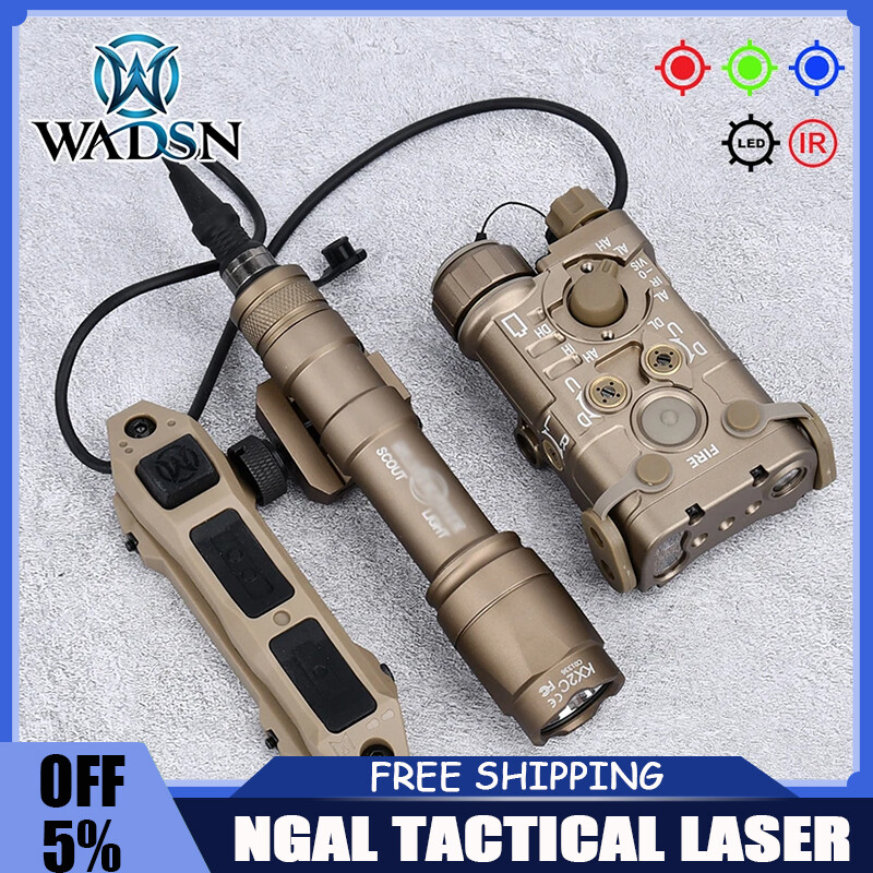 Tactical Metal NGAL Red Green Blue IR Laser Surefir M300A M600C Flashligh US