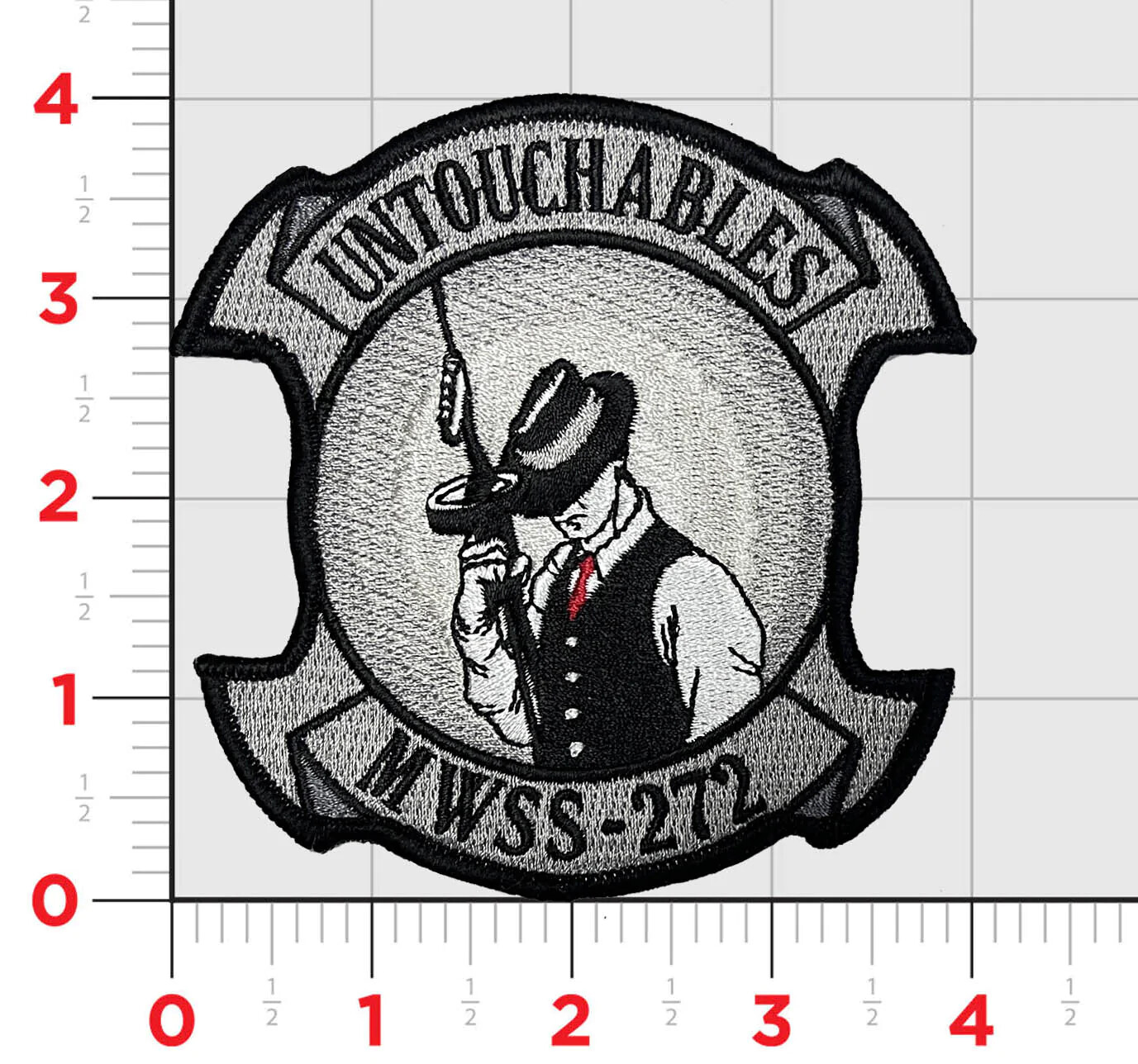 MARINE CORPS MWSS-272 UNTOUCHABLES HOOK & LOOP EMBROIDERED PATCH