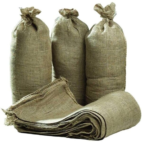 British Army Hessian Sandbags x5 85x35cm Heavy Duty Flood Defence Sacks