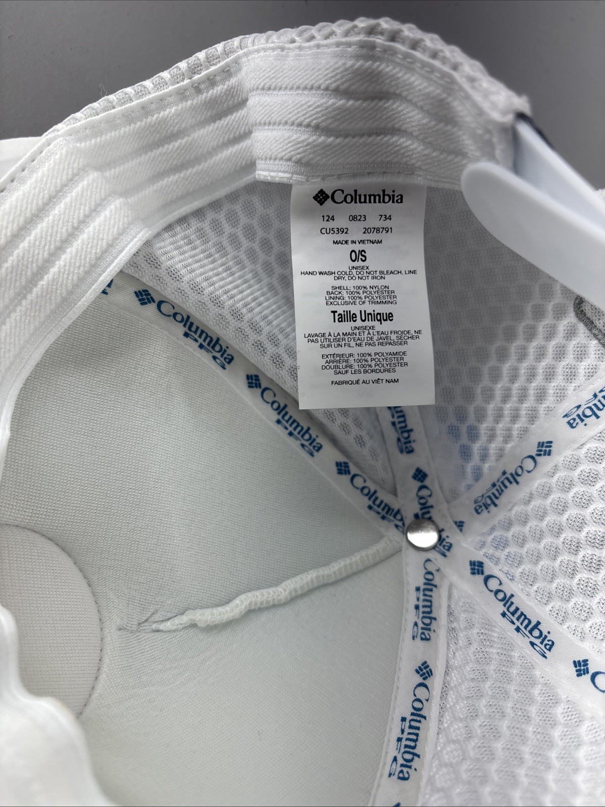 Columbia Skip Cast 3D Stretch Mesh Snap Back Unisex O/S White