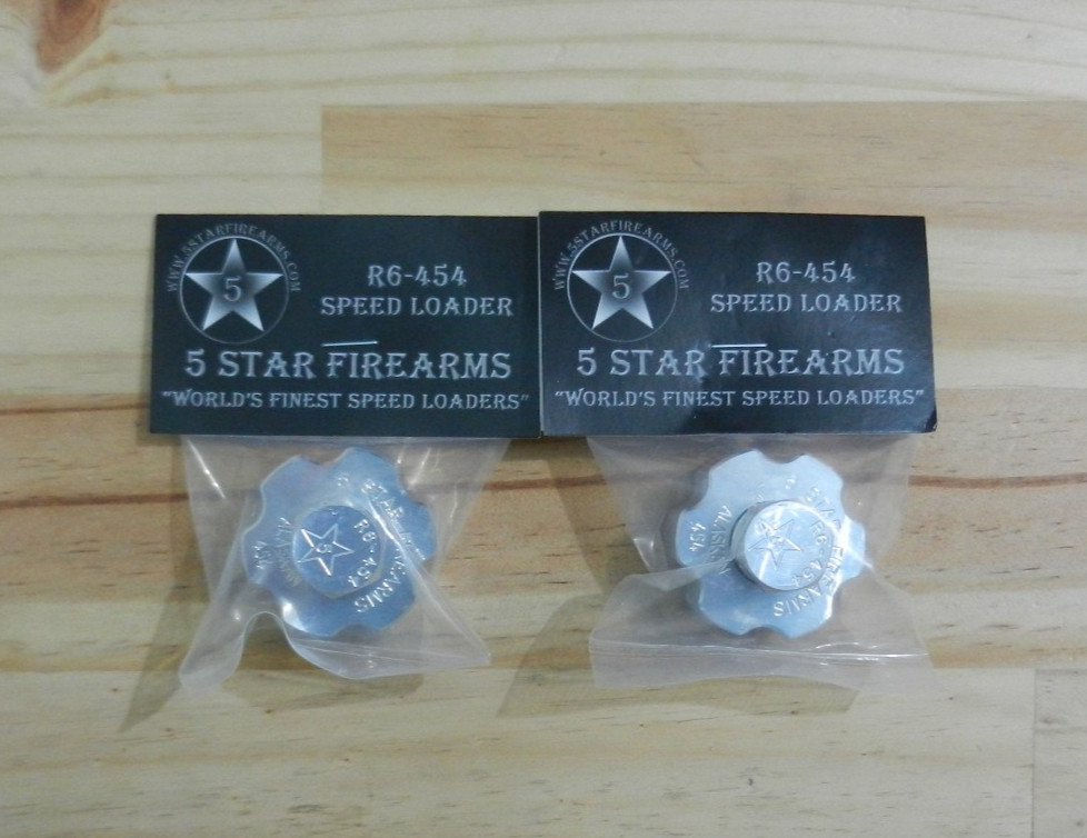 Aluminum Speedloader; Ruger Alaskan, Super Redhawk; Holds 6 Rnd 454; 2pk; R6-454