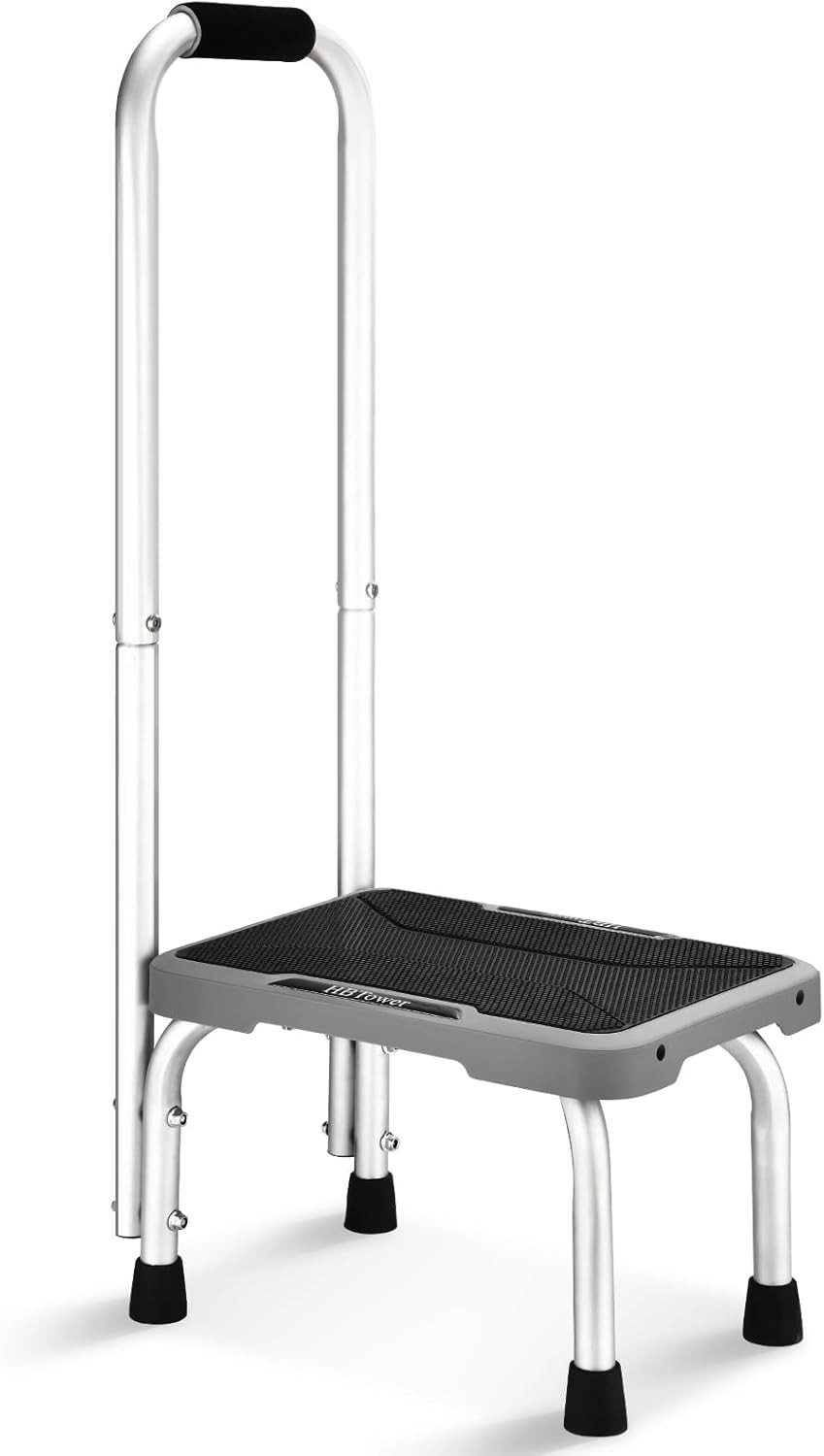 Aluminum Step Stool W/ Handle Elderly Lightweight Step Stools Adults Seniors