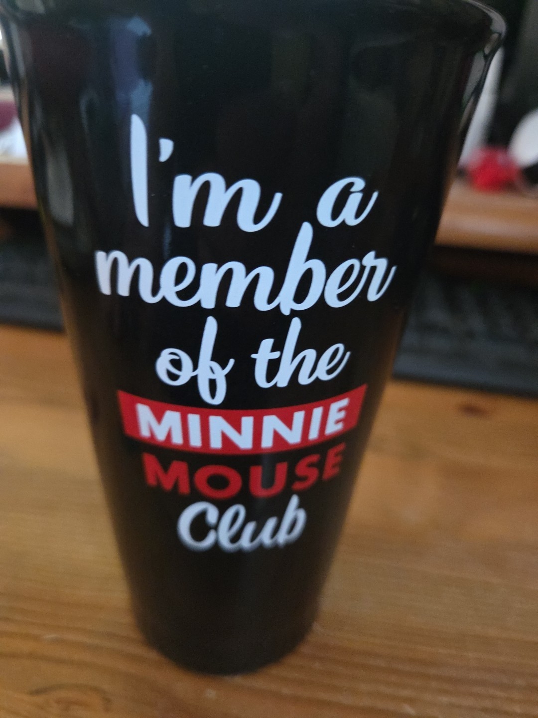 Minnie Mouse Ceramic Tumbler Mug Disney Store Minnie Mouse Club Member