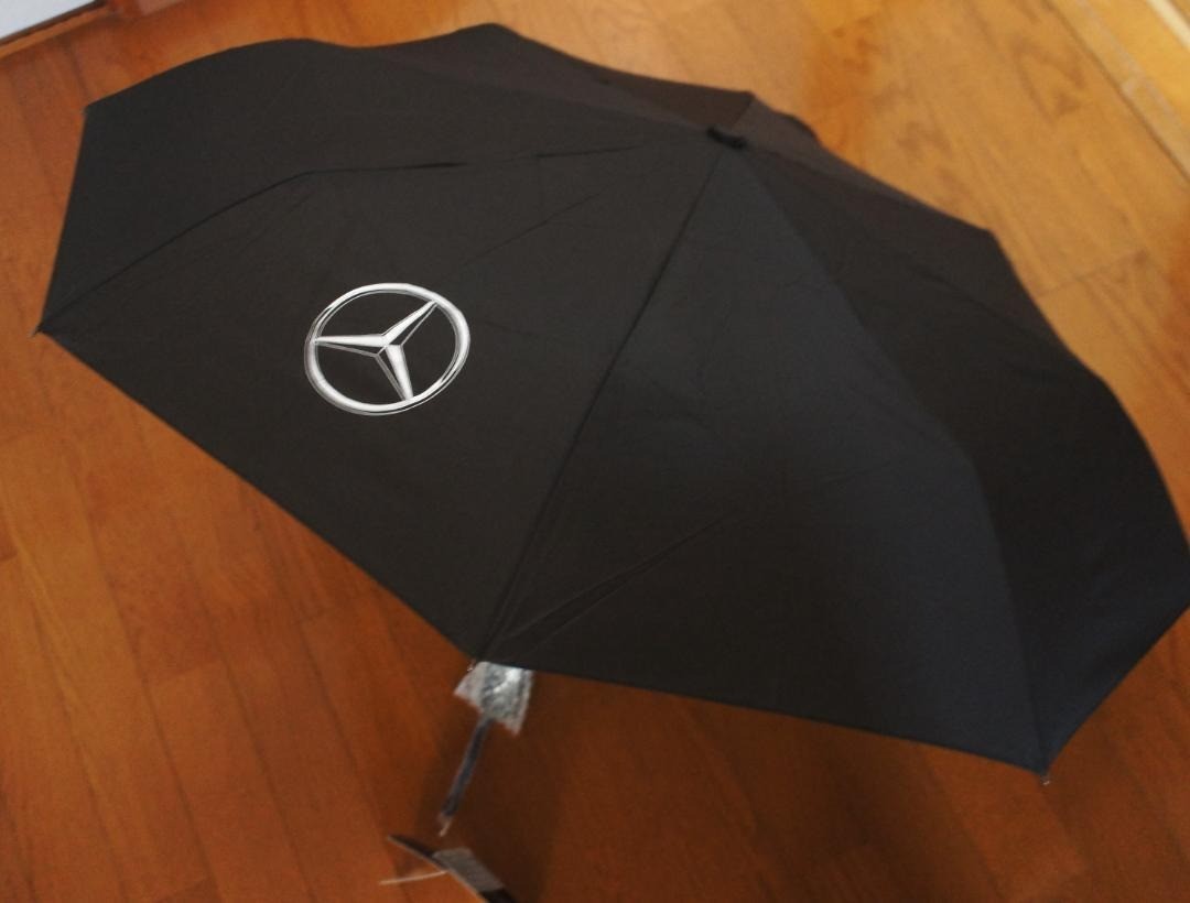 Mercedes Benz Novelty Folding Umbrella Dark Blue Japan NEW Rare