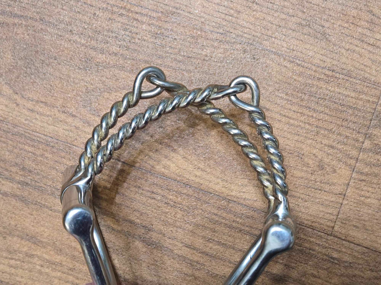 MAHEU Double Twisted Wire English Hunter Dee D Ring Snaffle Bit - 5.5" 5-1/2"