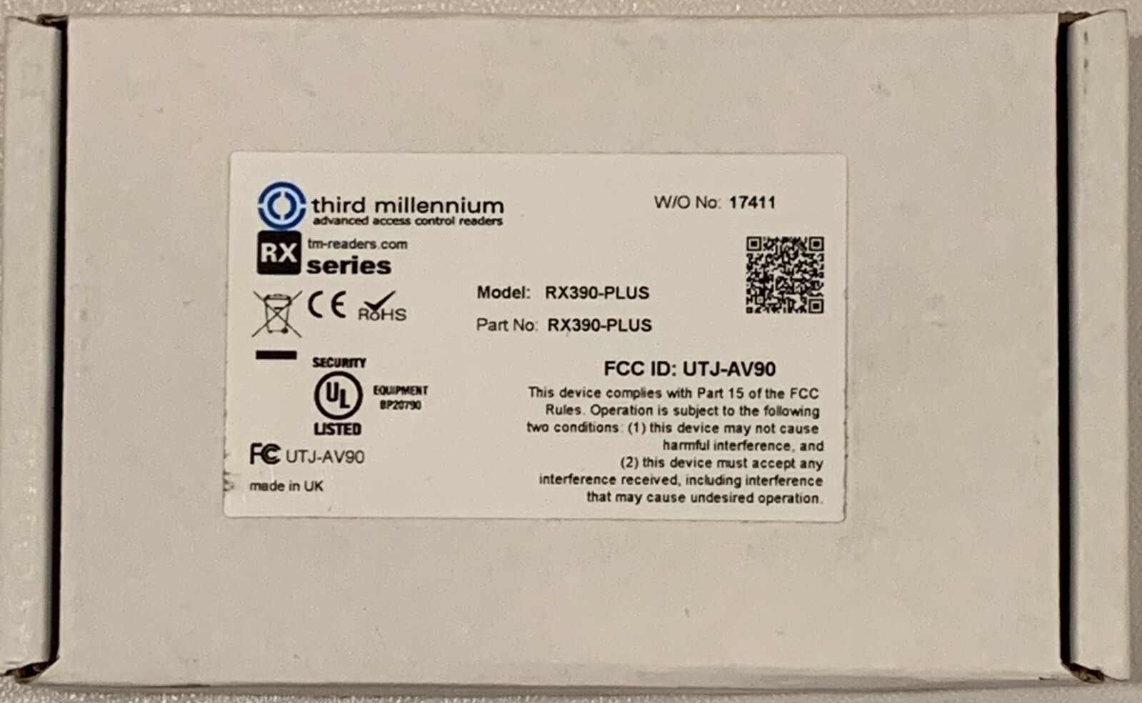 Third Millennium RX390-Plus RFID Proximity Reader