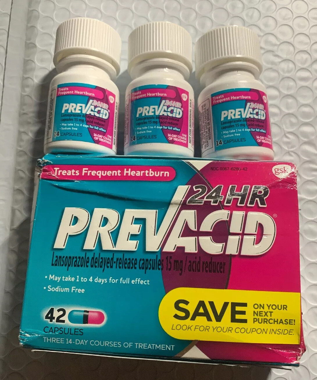 (2) -Prevacid 24 Hr Capsules 42 Capsules 2026/08