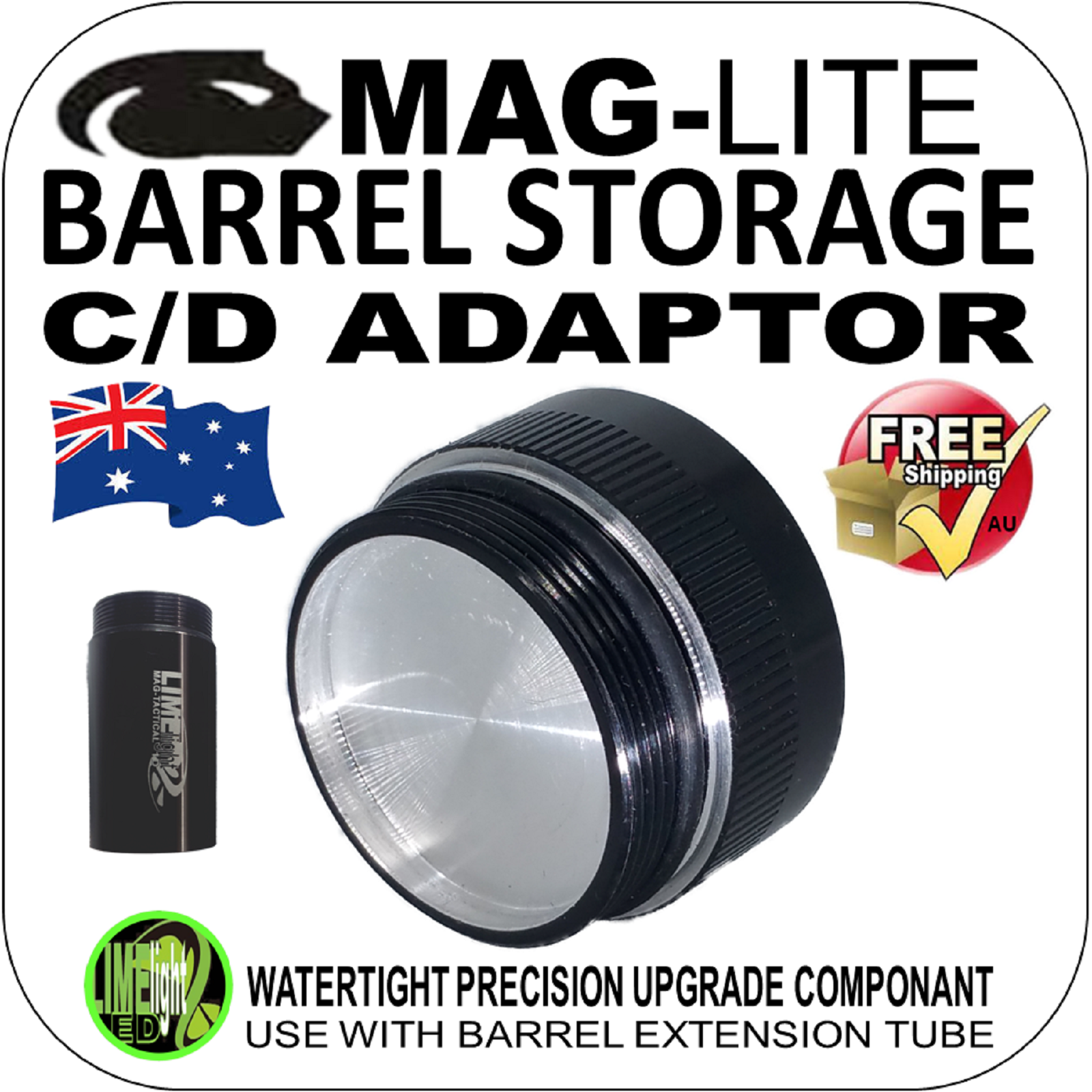 MAGLITE UPGRADE CONVERSION C/D BARREL EXTENSION BODY TUBE 2-6 CELL FLASHLIGHT