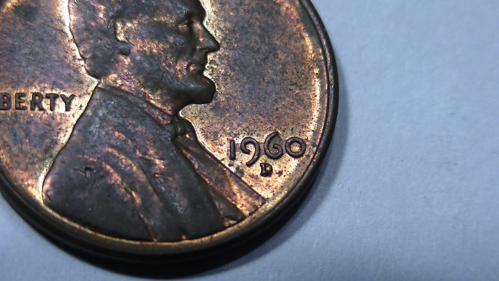 1960 D DENVER DOUBLE DD MINT MARK ERROR LINCOLN MEMORIAL PENNY CENT BOLD NICE!