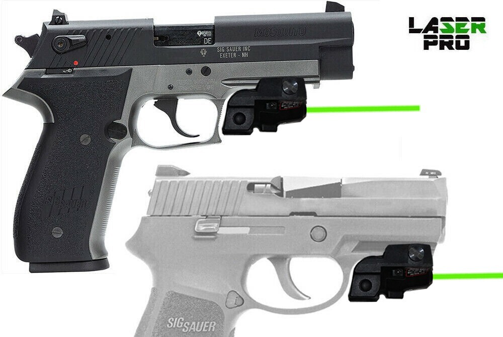 Green Laser for SIG Sauer w/rails: P250 FS P250c SP2022 Mosquito P365X-MACRO