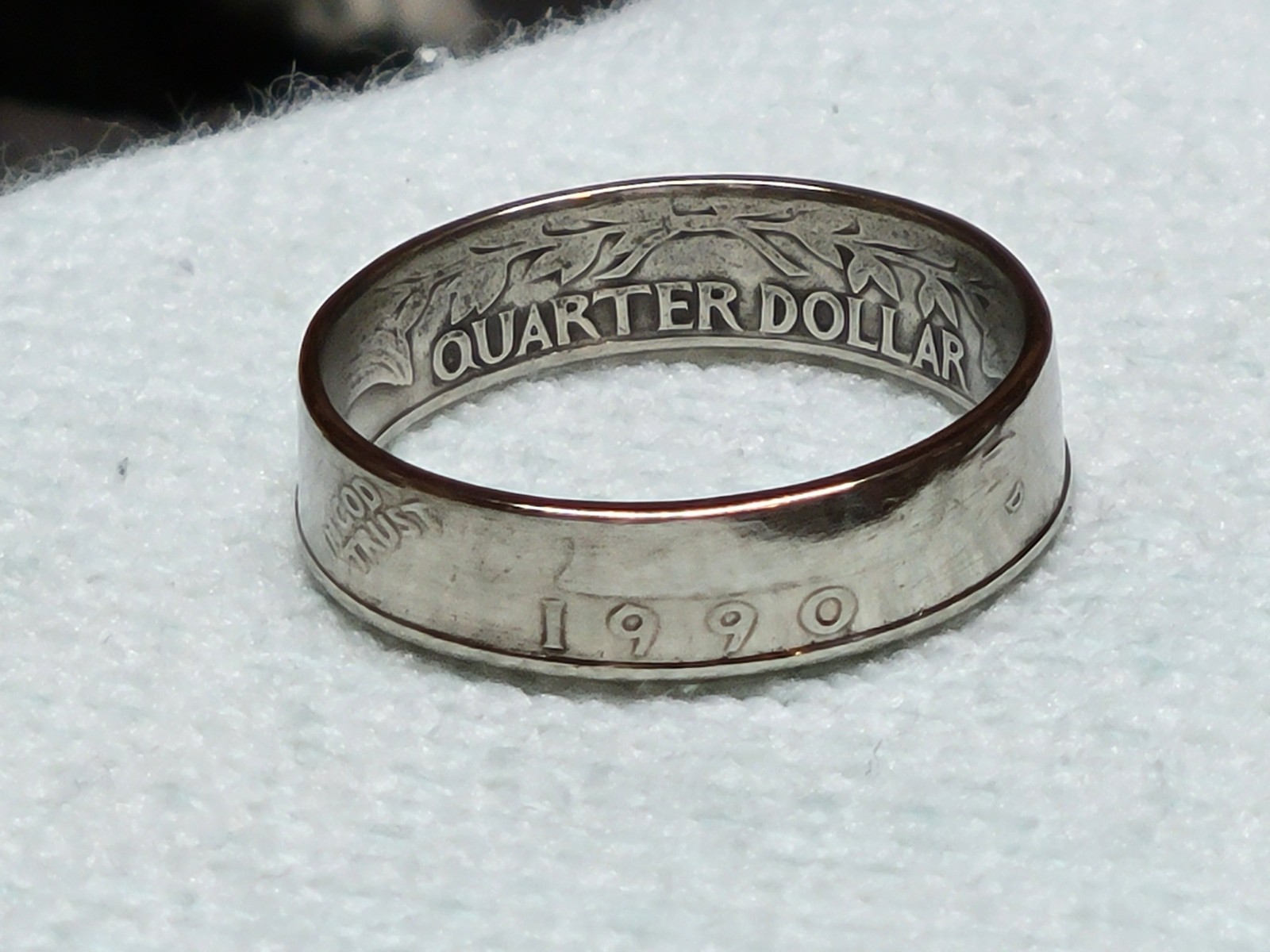 1990 - Size 11 Dated Quarter Coin Ring