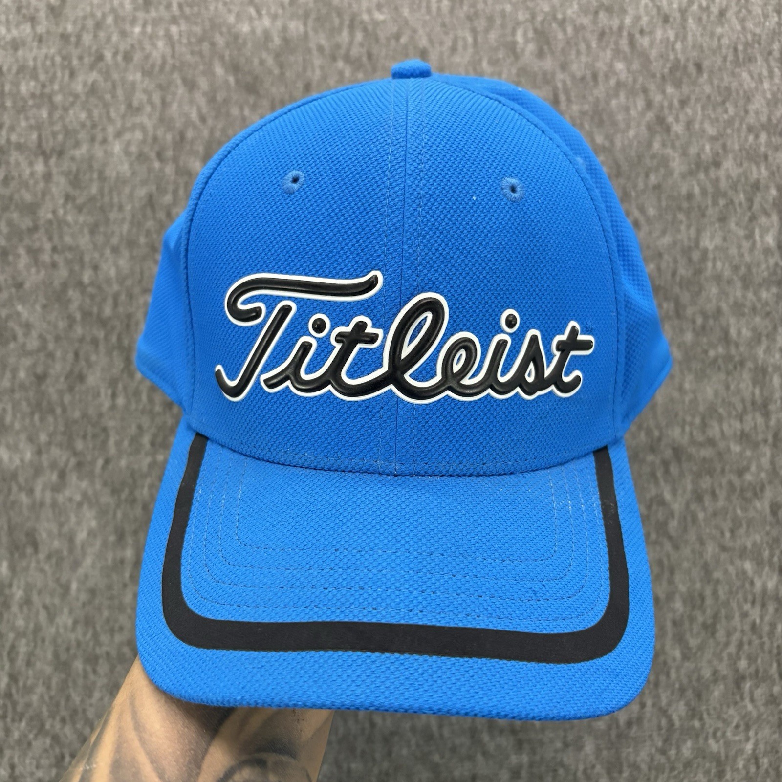 Titleist Golf Size L/XL Sky Blue Stretchband Flex Hat Cap
