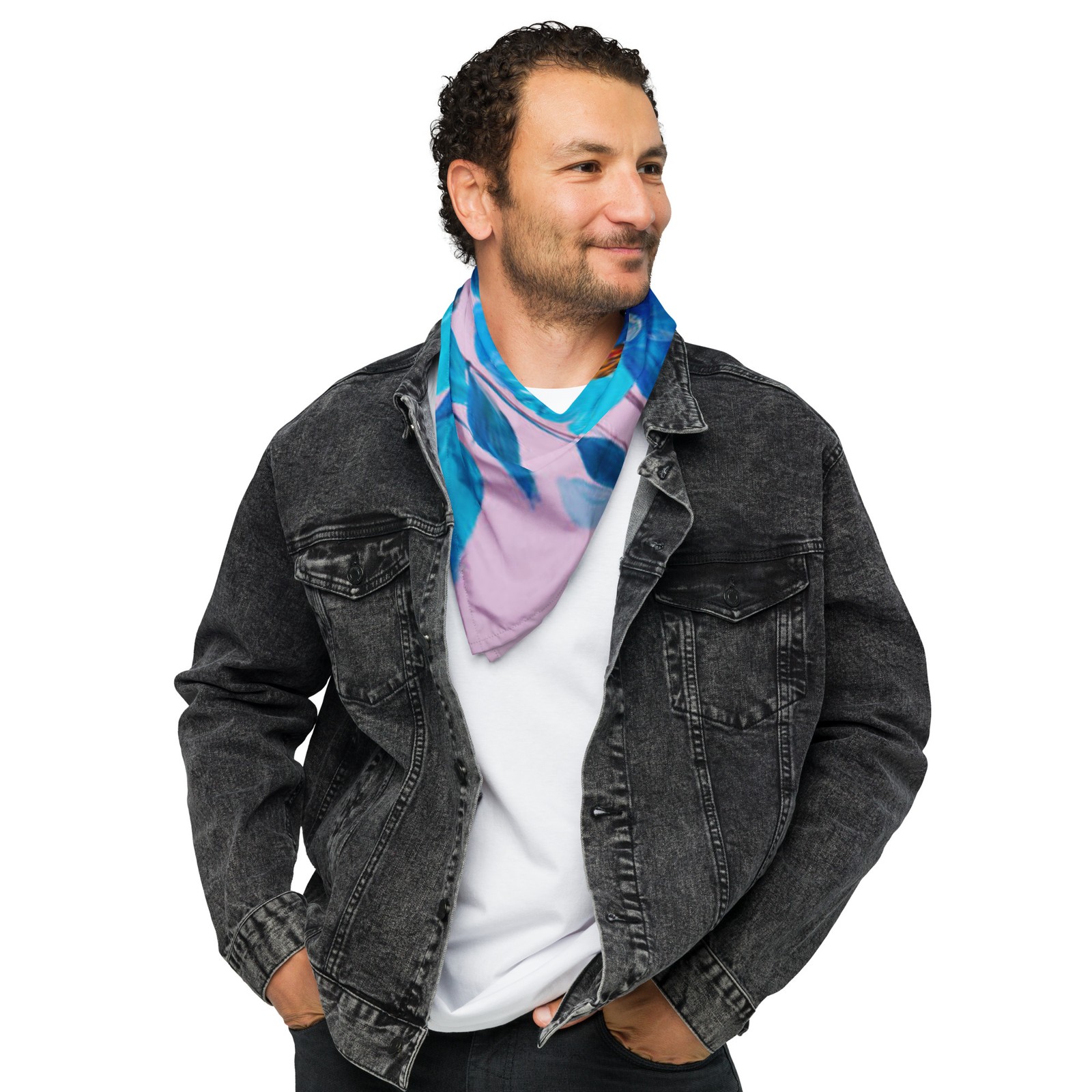 Blue Morning Bouquet, CW Design, Print Bandana