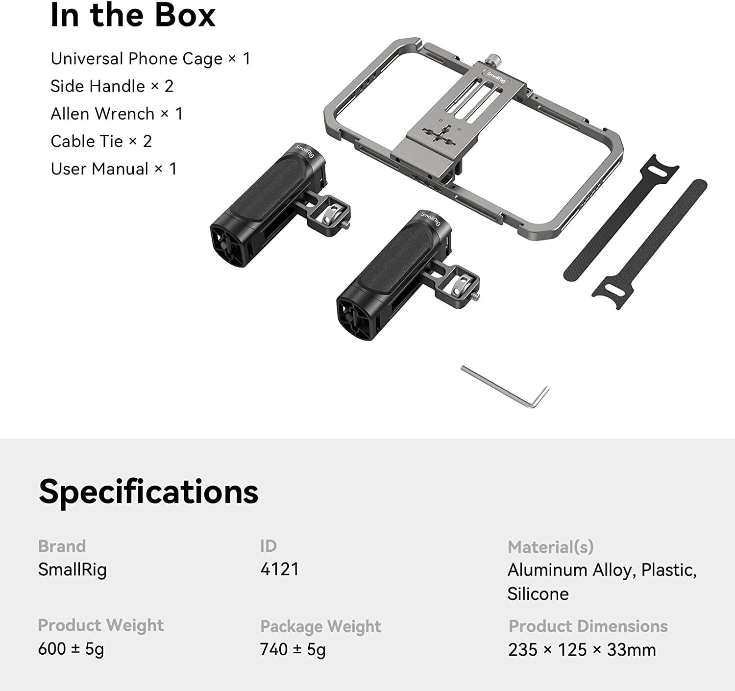 SmallRig Universal Phone Cage Smartphone Video Rig for iPhone 16 Pro/Pro Max