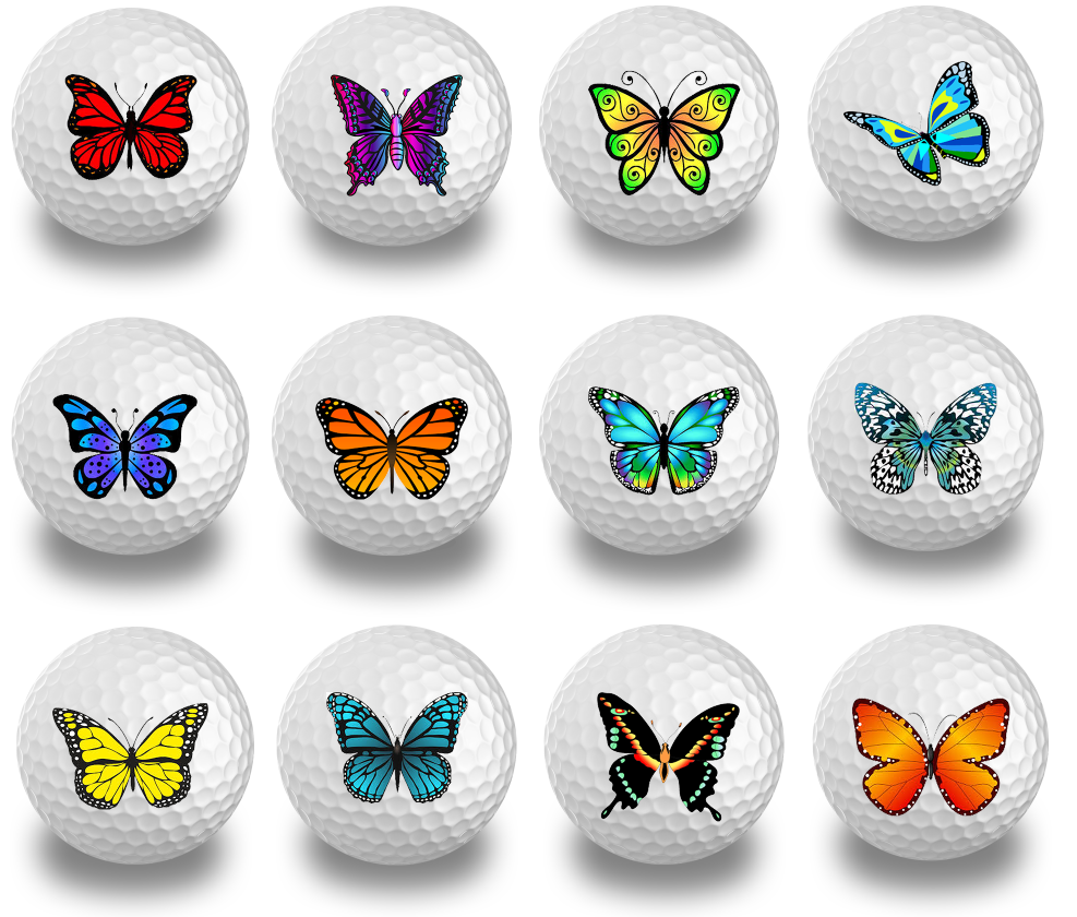 Butterfly Golf Balls 12 pack - Great Gift Idea!