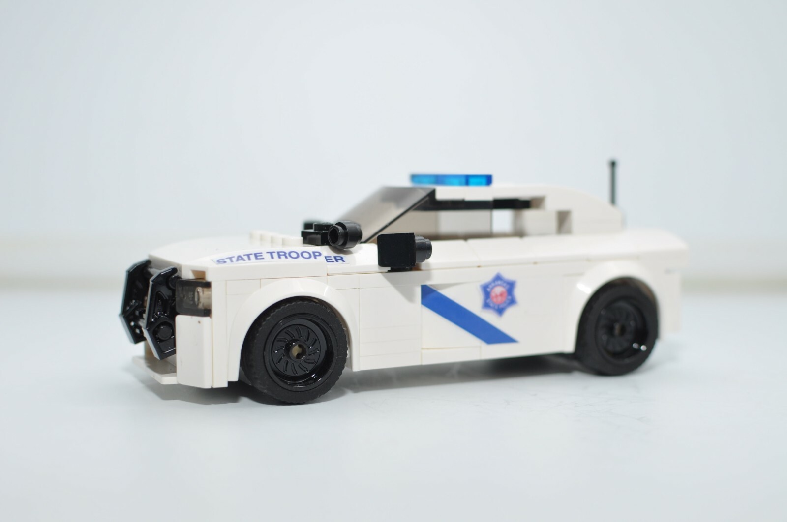 Police Car Arkansas State Trooper MOC Custom Model Compatible with LEGO® Bricks