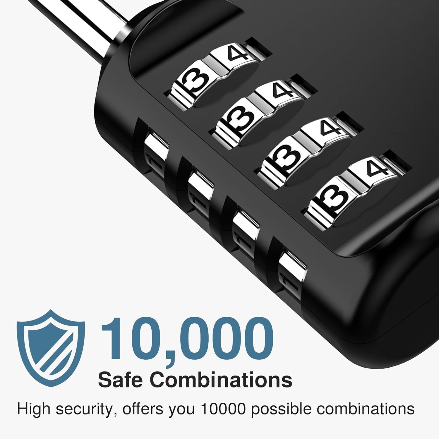 Compact 10 Pack Combination Padlocks - Keyless, Waterproof for Gates & Lockers
