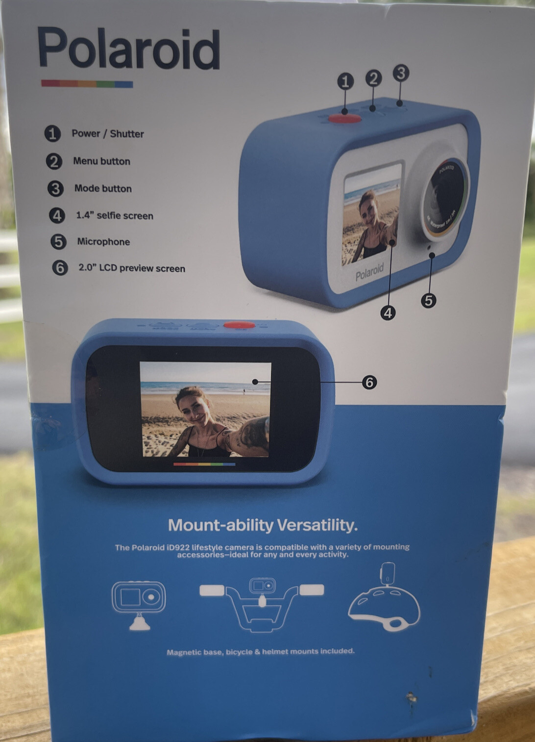 Polaroid iD922 Streaming Action Camera - Blue