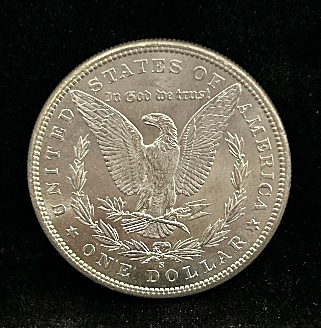 1881-S MORGAN SILVER DOLLAR, BU, STUNNING Example