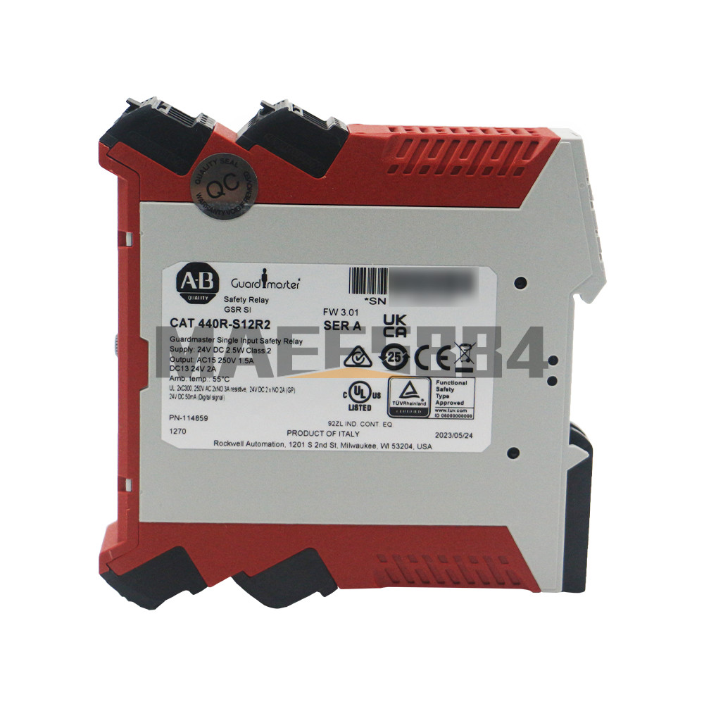 Allen Bradley 440R-S12R2 Guardmaster Single Input Monitoring Safety Relay