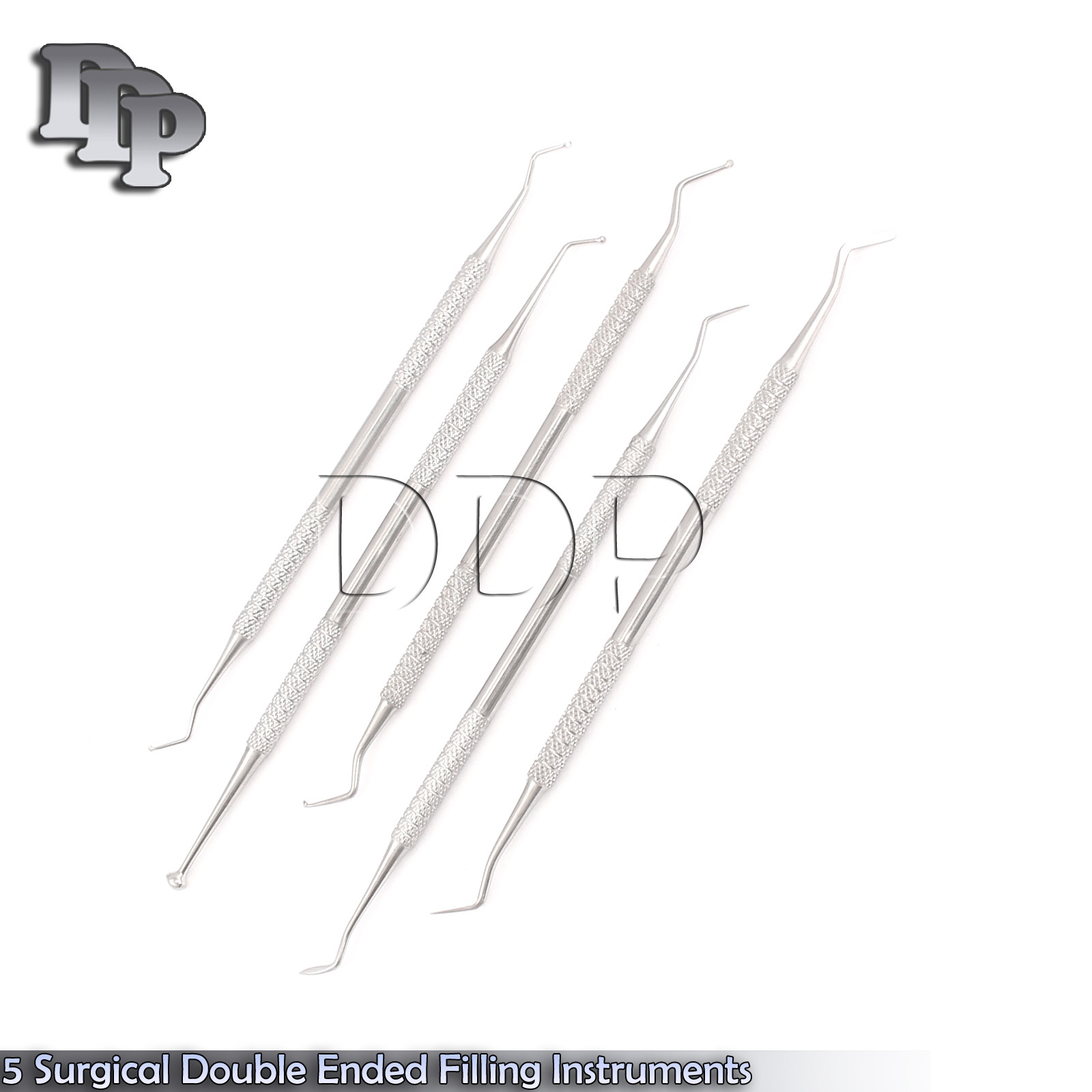 5 Surgical Double Ended  Filling Instruments Dental Amalgam Plugger PR-0088