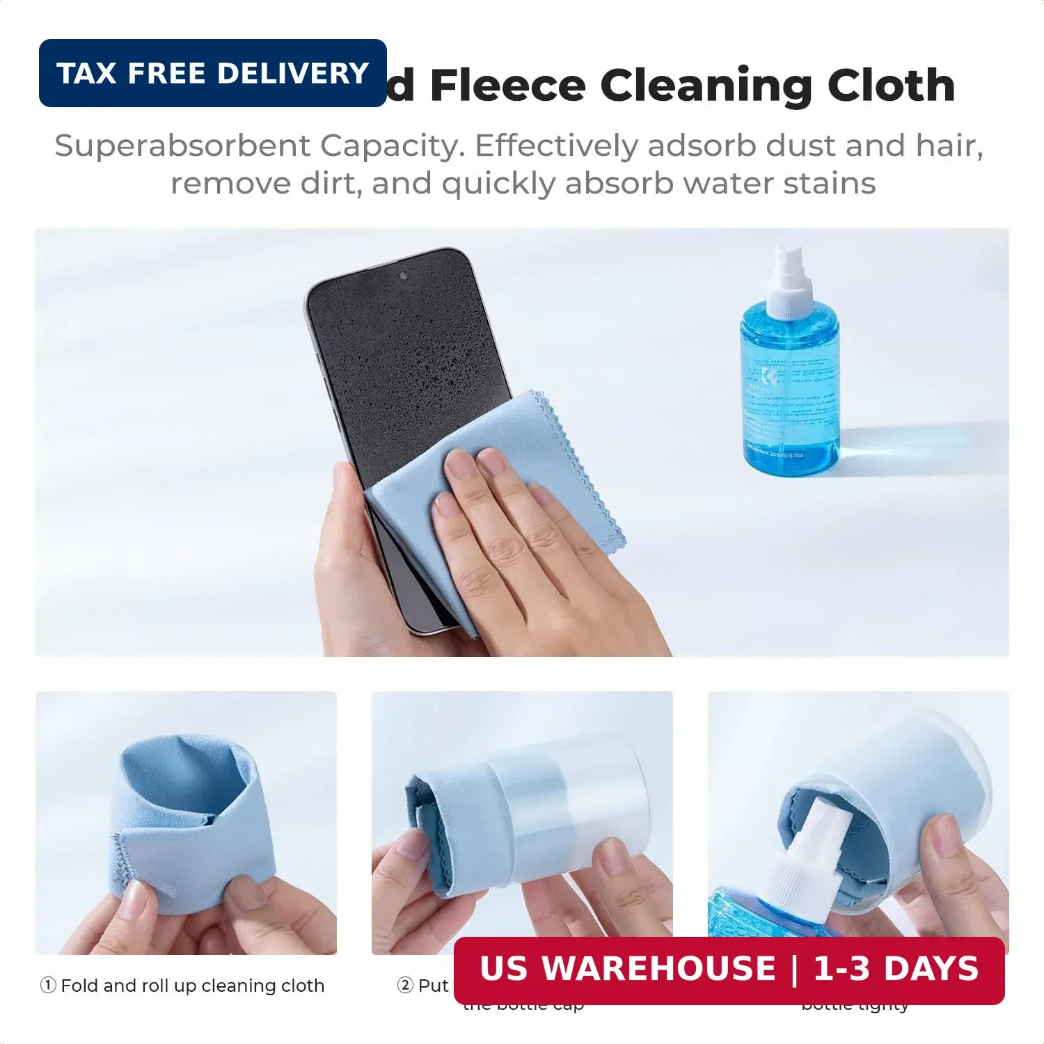 Screen Cleaner Spray, with 2 Microfiber Cleaning Cloth, Touchscreen