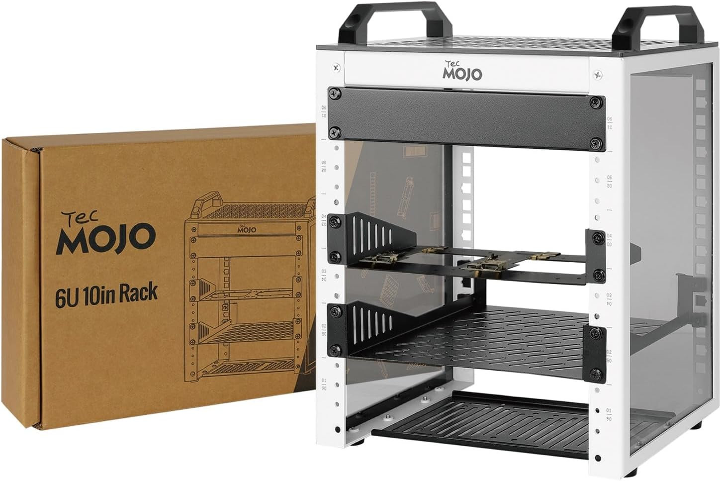 6U 10" Mini Network Rack 7.87" Deep Steel Server Rack With Panels Handles
