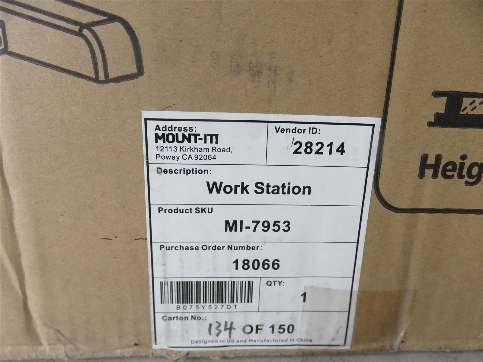 Mount-It! MI-7953 Adjustable Standing Desk Converter