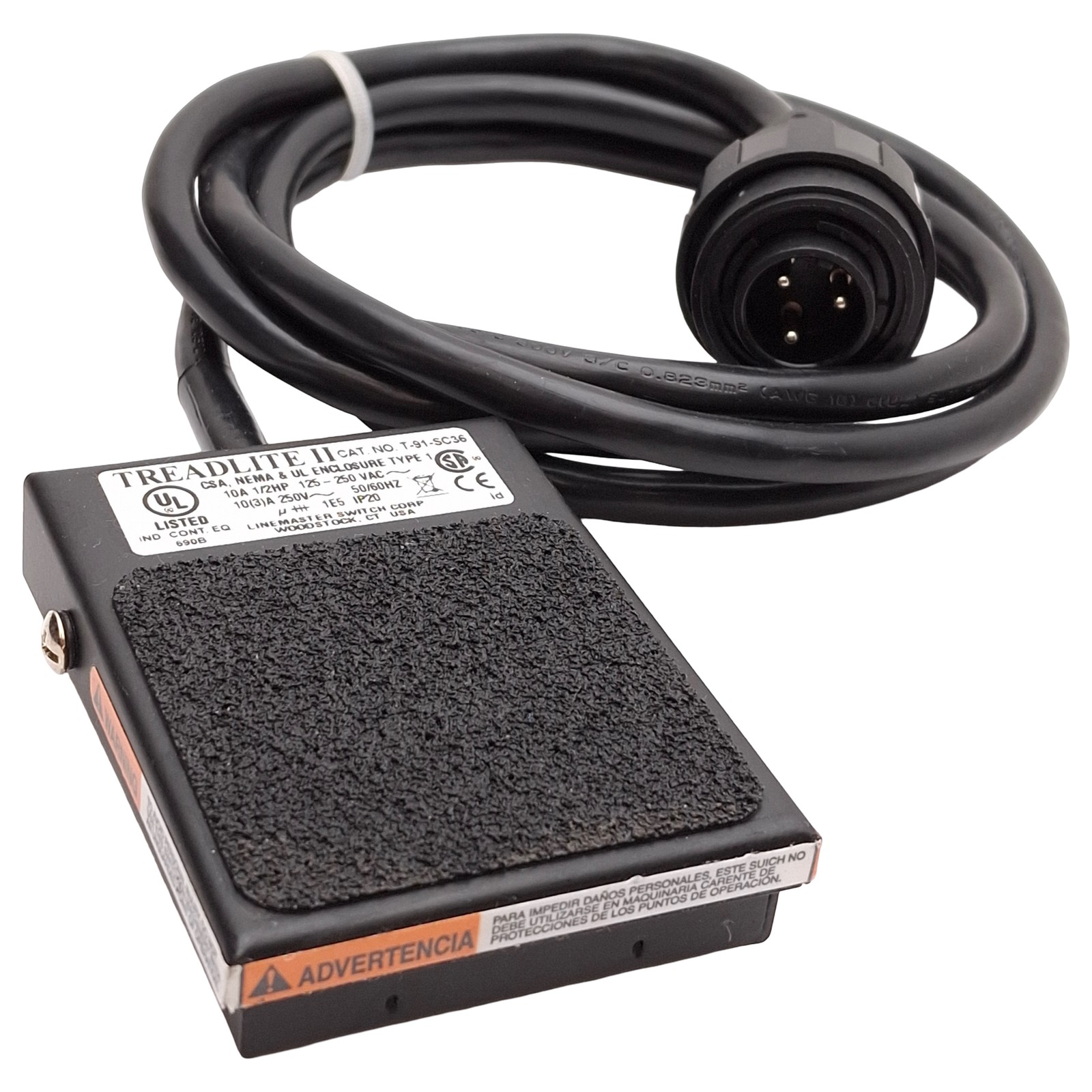 Linemaster T-91-SC36 Treadlite II Momentary Foot Switch For Beahm Hot Air System