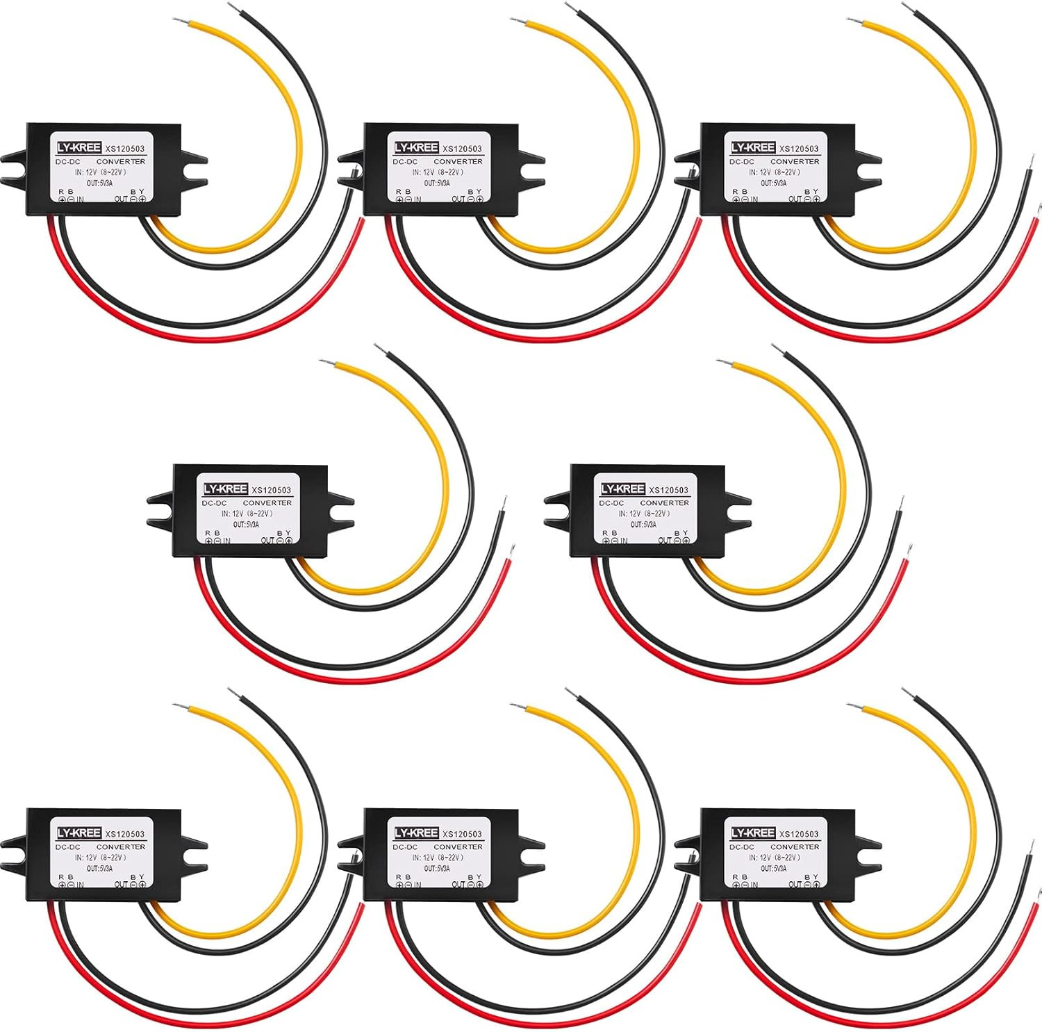 Direct Current Converter 12V to 5V 3A 15W Buck Converter Module, Reduced Voltage