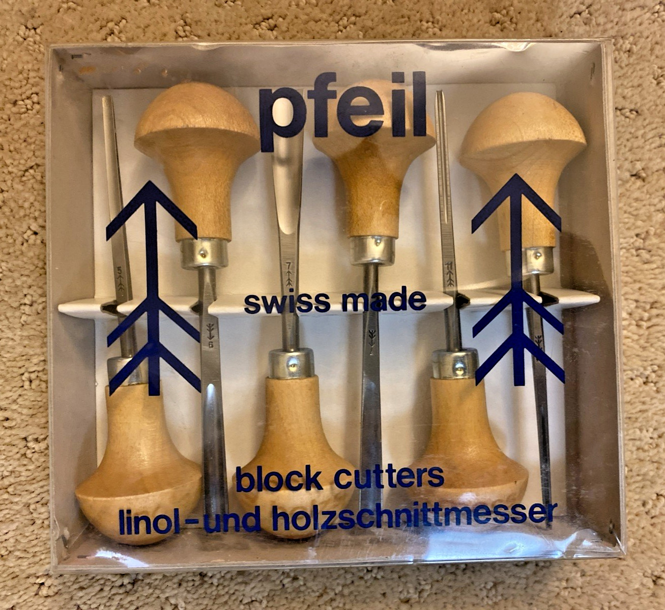 Pfeil "Swiss Made" Palm Carving Set-6 Pieces