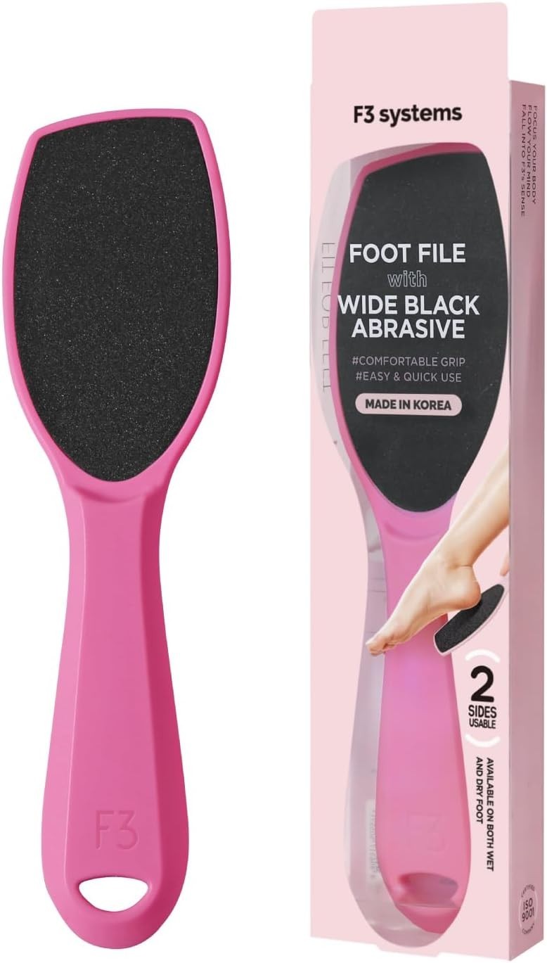 Wide Emery Foot File(Hot Pink), Double-Sided Pedicure Tool, Colossal Professiona