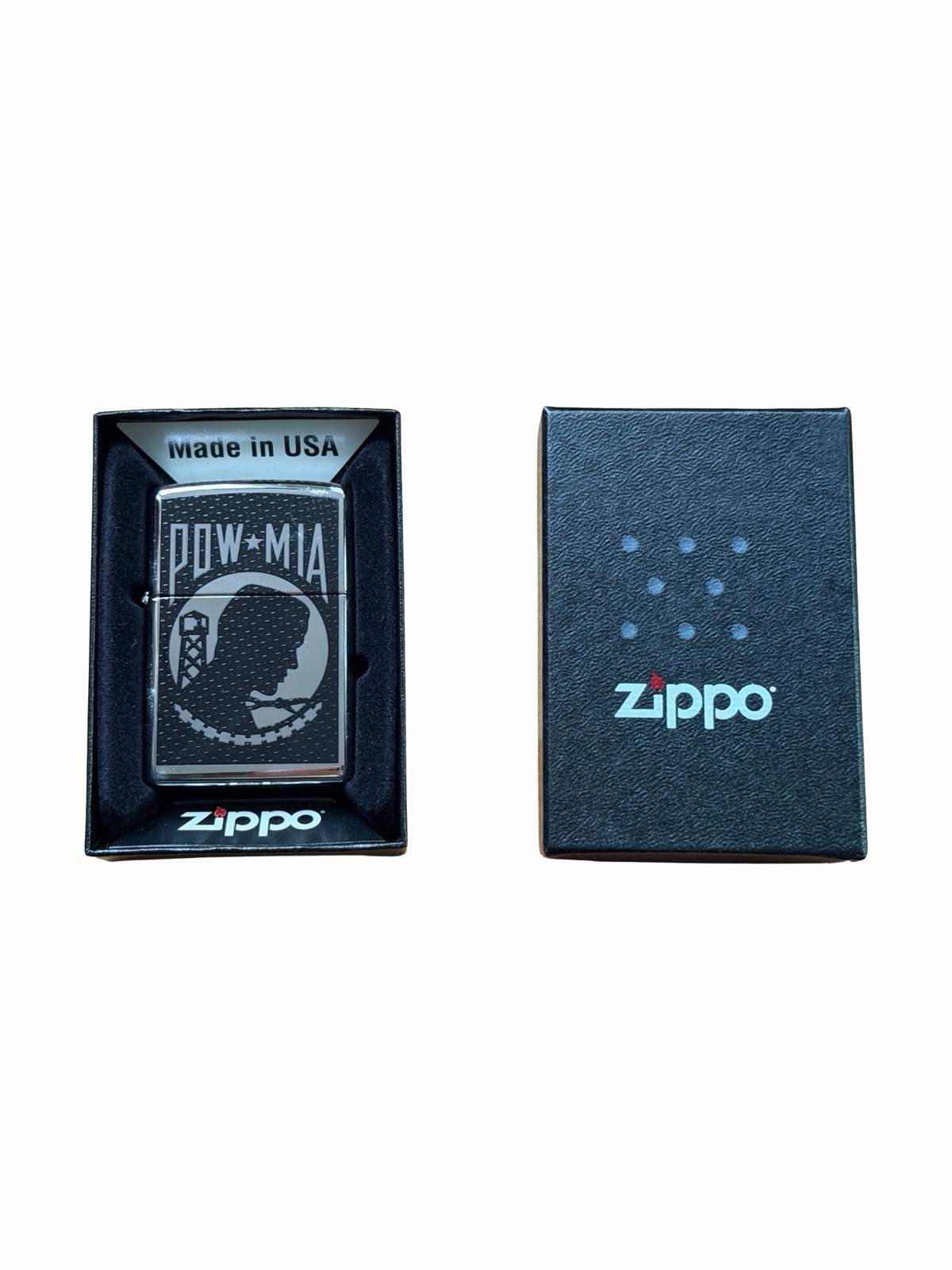 Zippo 24377 POW/MIA High Polish Chrome New in Original Box Retired 2009