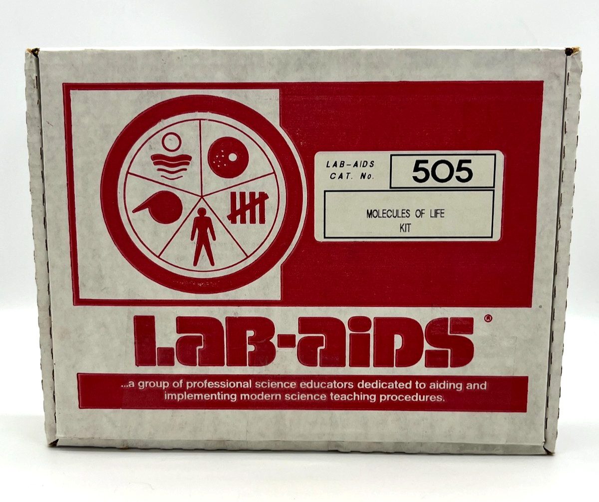 Vintage 1988 Lab-Aids Kit #505 - Molecules of Life Kit w/15 Model Kits & 3 Pads!