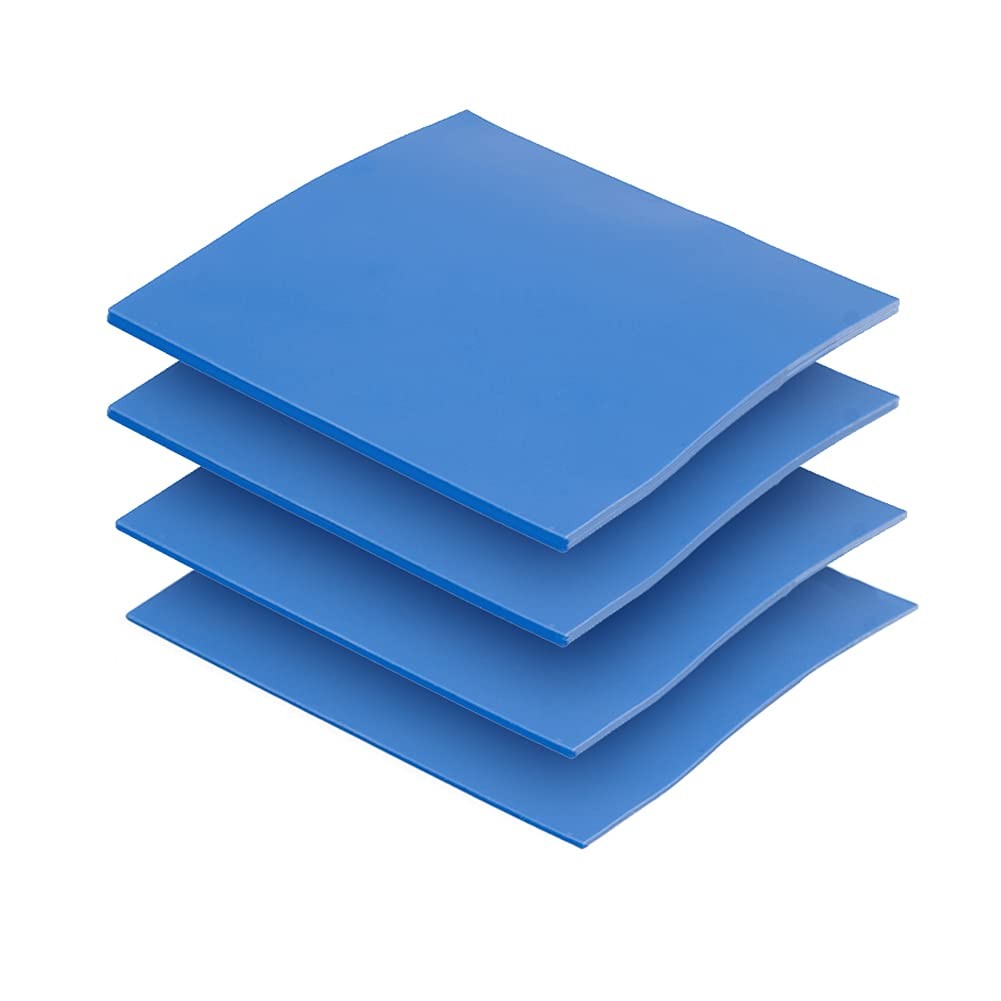 4 Pack Thermal Pad,100X100Mm 0.5Mm 1Mm 1.5Mm 2Mm Highly Efficient Thermal Conduc
