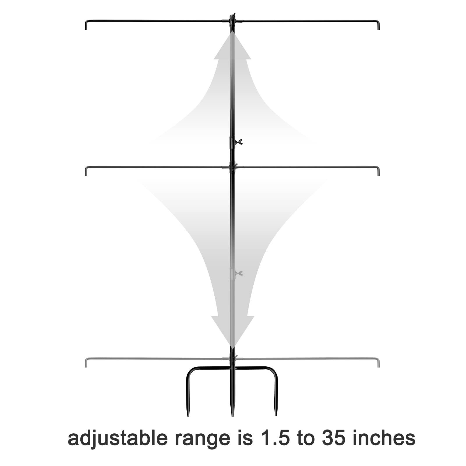 Adjustable Target Stand – 3/5-Section Iron Paper Target Stand for Indoor/Outd...