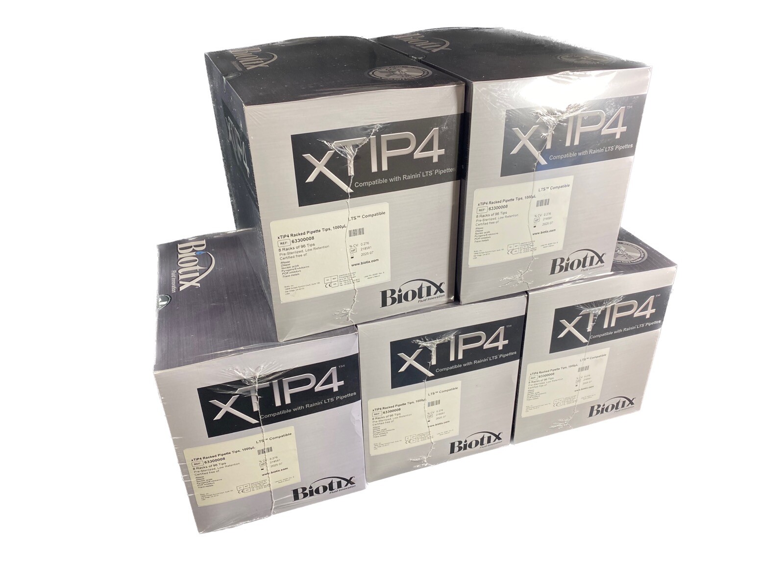 BIOTIX 1000μL xTIP4 Racked Pipette Tips RAININ LTS Compatible 63300008 (3840/cs)