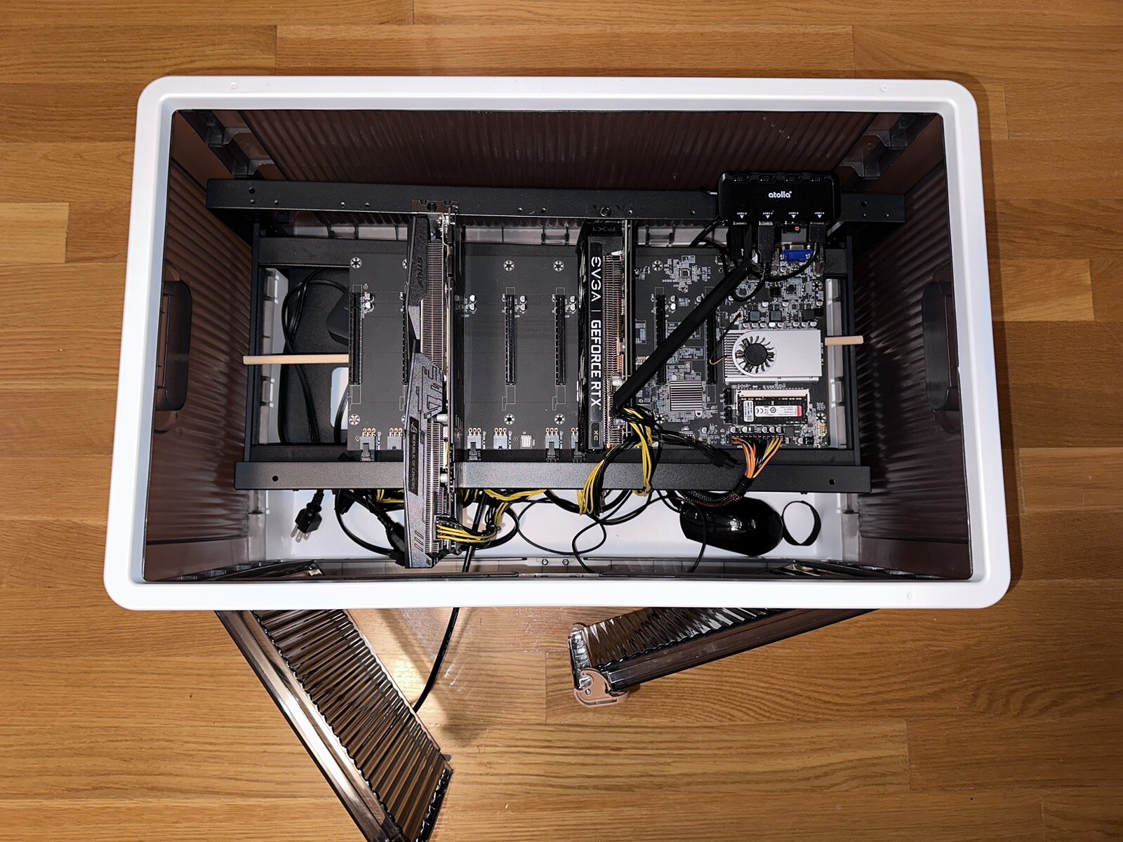 Pre-Built Crypto Mining Rig – Dual RTX GPUs – Stylish Tony Stark-Inspired Case