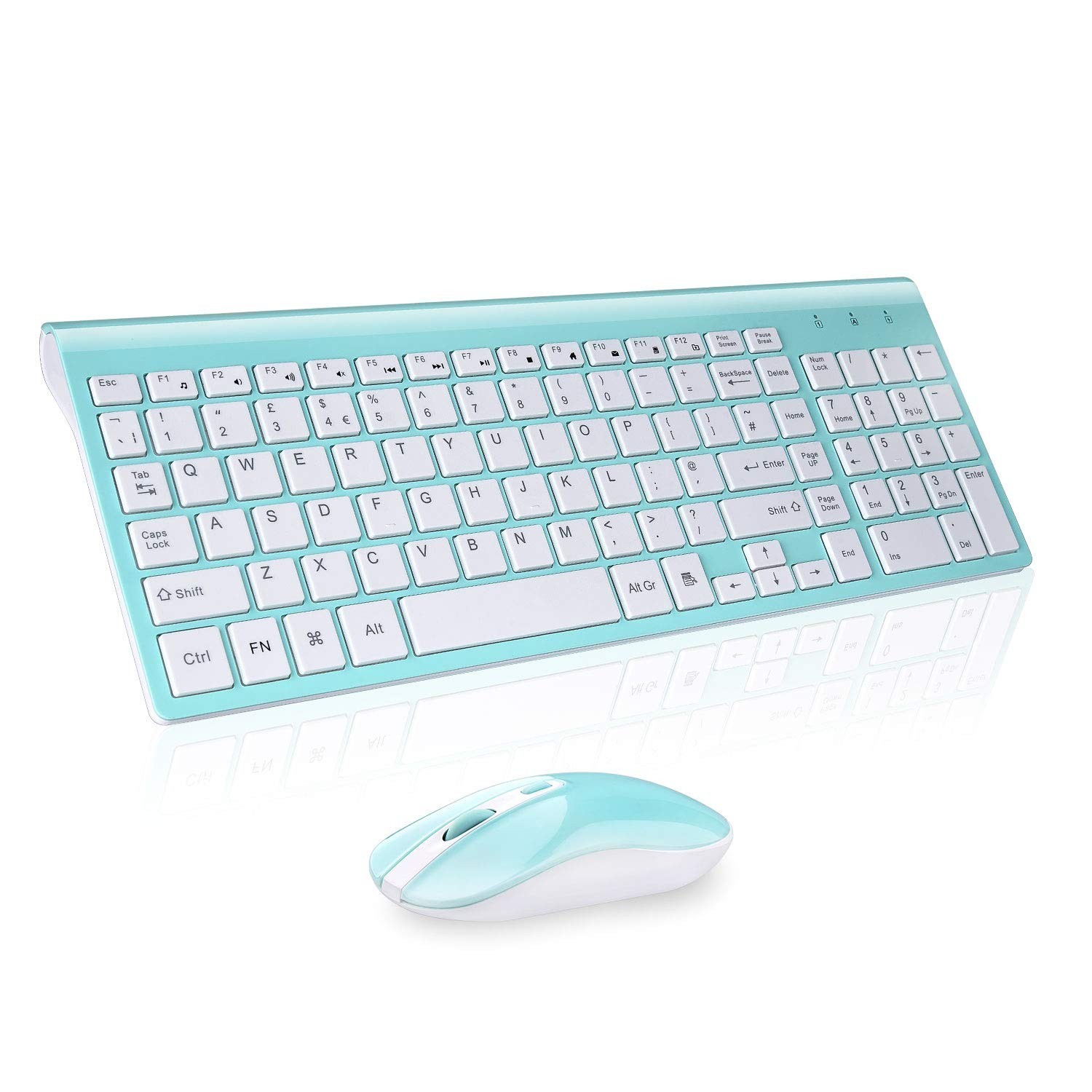 cimetech Wireless Keyboard and Mouse Combo, Compact Silent Ergonomic Scissor ...