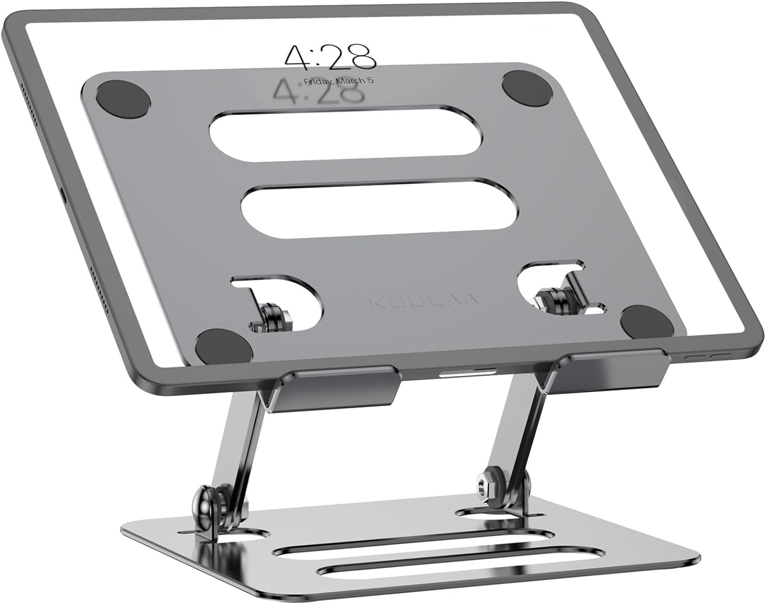 T-Ablet Stand for Ipad, Adjustable Foldable Aluminium T-Ablet Stand Holder for D