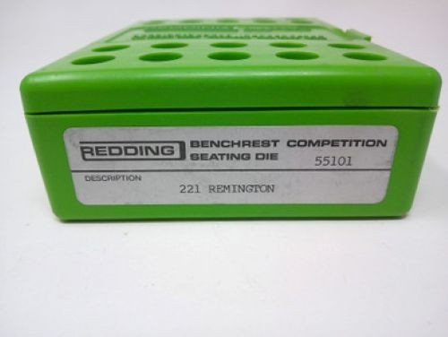 REDDING 221 REMINGTON BENCHREST COMPETITION SEATING DIE SET.  PART# 55101.  USED